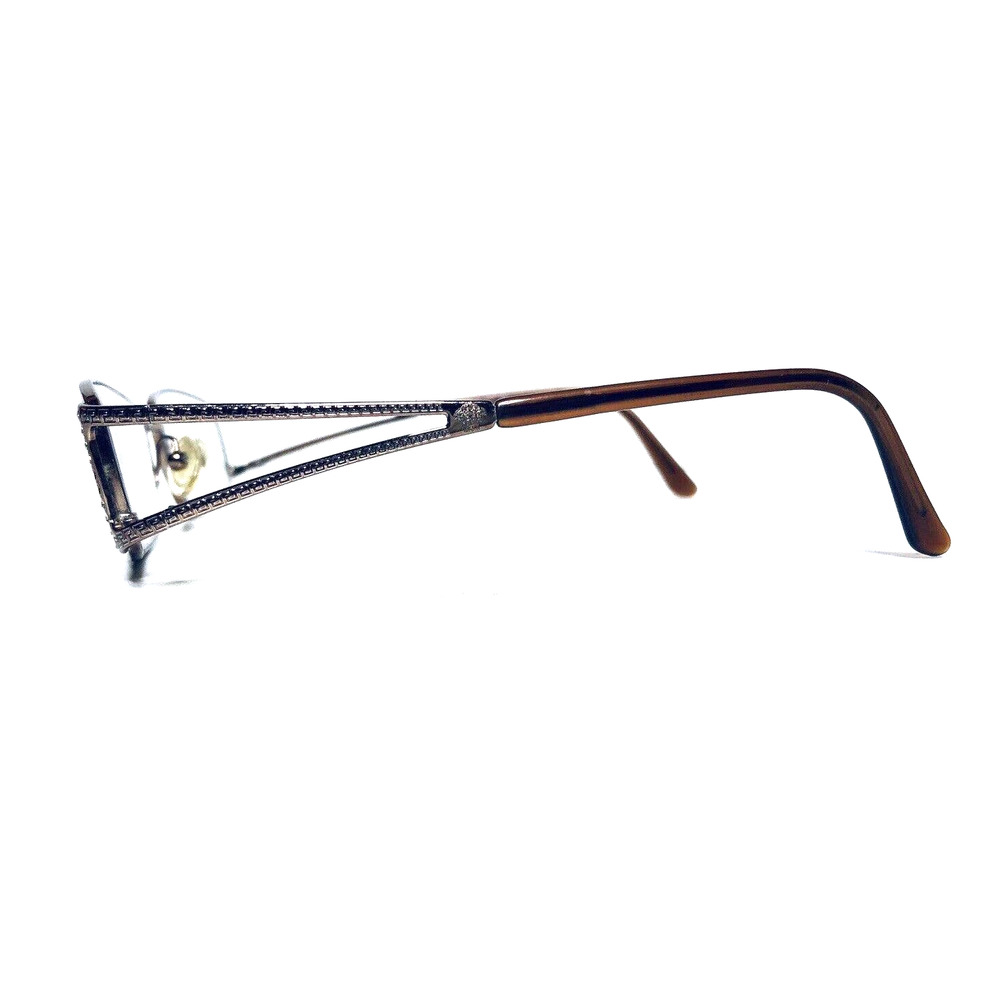 Versace Brown Rectangular Glasses - image 4